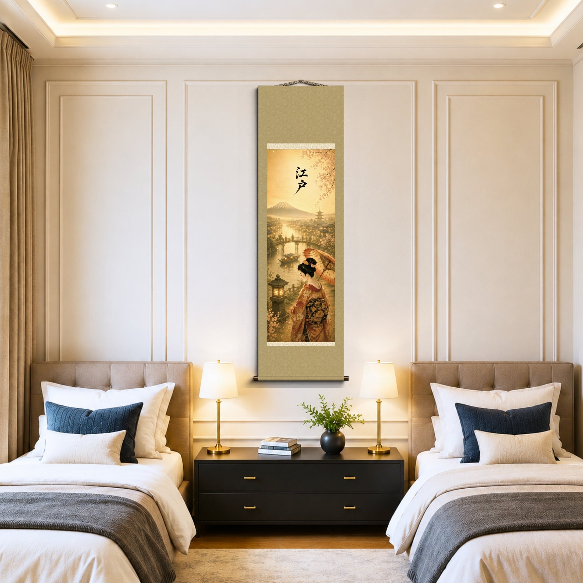 Japanese Edo Kakemono Wall Scroll – Timeless Beauty of Old Japan
